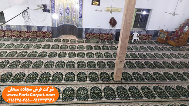 اجرای سجاده فرش 700 شانه در مسجد
