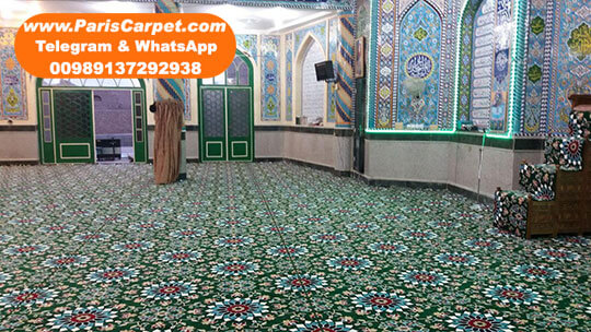Installation of tiling carpet for mosque