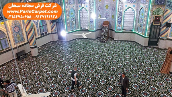 عکس سجاده فرش در مسجد طرح یکپارچه