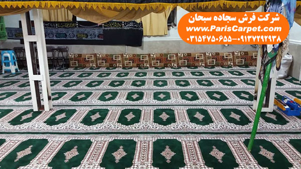 فرش مسجدی با طرح ساده محرابی
