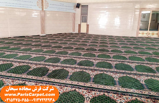 سجاده فرش مسجد رنگ سبز پررنگ