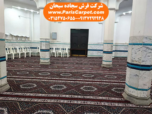 فرش تشریفاتی مسجدی دو حاشیه‌ای