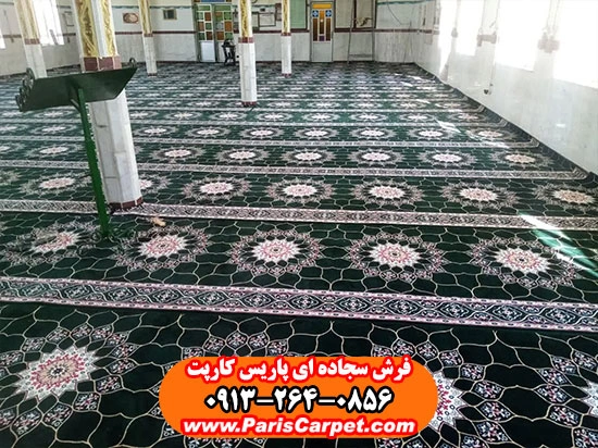 فرش طرح تشریفاتی مسجد رنگ سبز